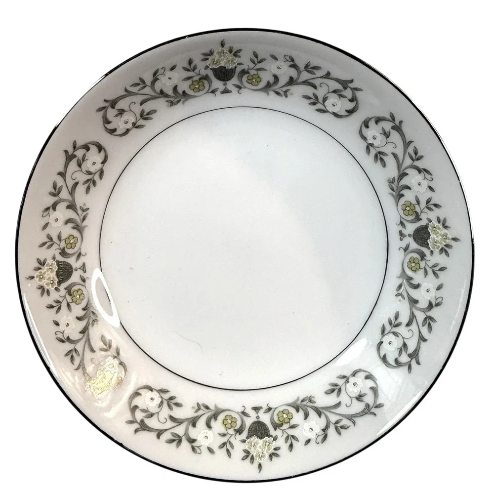 Vintage Sterling Fine China Florentine Fruit Dessert Plates Set of 4 Japan 5.5'